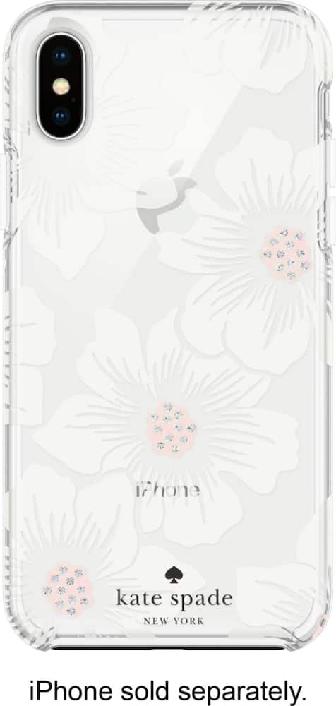 case for apple iphone x and xs - cream with stones/hollyhock floral clear case for apple iphone x and xs - cream with stones/hollyhock floral clear