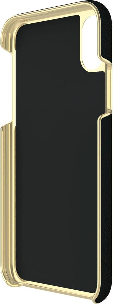 case for apple iphone x and xs - glitter silver/glitter stripe black saffiano case for apple iphone x and xs - glitter silver/glitter stripe black saffiano