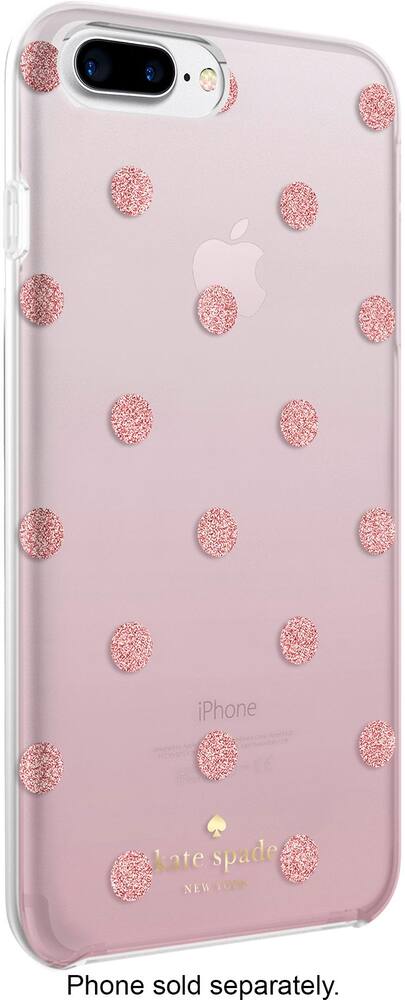 case for apple iphone 6 plus, 6s plus, 7 plus and 8 plus - glitter dot foxglove ombre/rose gold foil case for apple iphone 6 plus, 6s plus, 7 plus and 8 plus - glitter dot foxglove ombre/rose gold foil