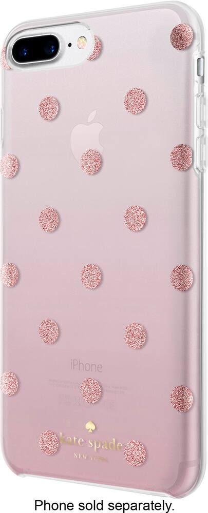 case for apple iphone 6 plus, 6s plus, 7 plus and 8 plus - glitter dot foxglove ombre/rose gold foil case for apple iphone 6 plus, 6s plus, 7 plus and 8 plus - glitter dot foxglove ombre/rose gold foil