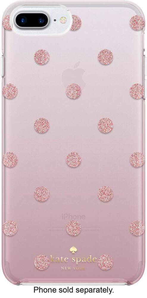 case for apple iphone 6 plus, 6s plus, 7 plus and 8 plus - glitter dot foxglove ombre/rose gold foil case for apple iphone 6 plus, 6s plus, 7 plus and 8 plus - glitter dot foxglove ombre/rose gold foil
