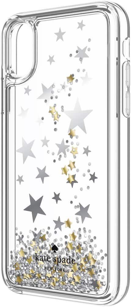case for apple iphone x and xs - stars silver foil/gold foil case for apple iphone x and xs - stars silver foil/gold foil