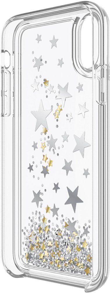 case for apple iphone x and xs - stars silver foil/gold foil