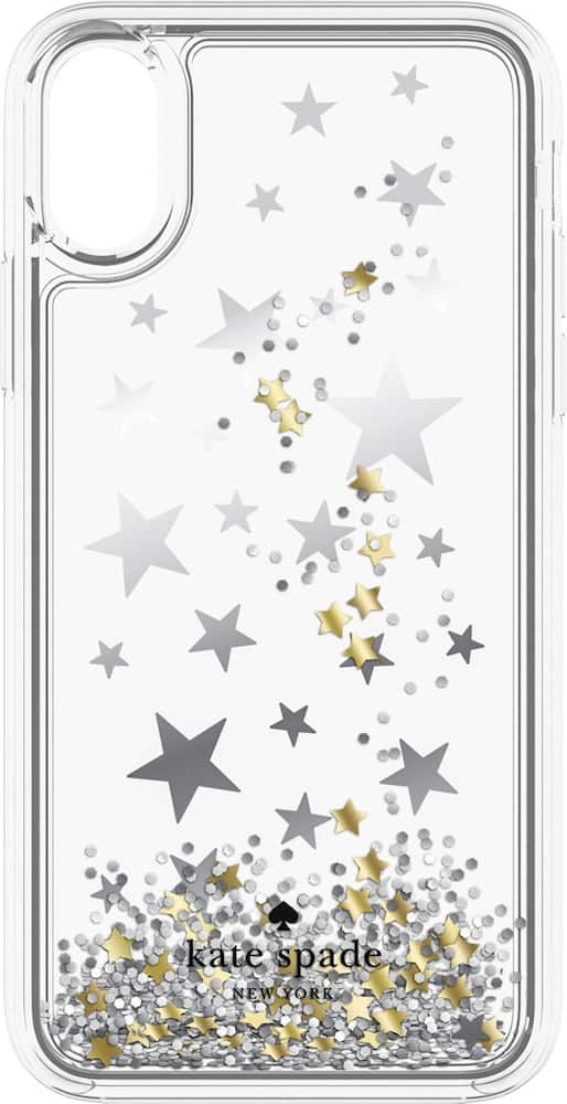 case for apple iphone x and xs - stars silver foil/gold foil