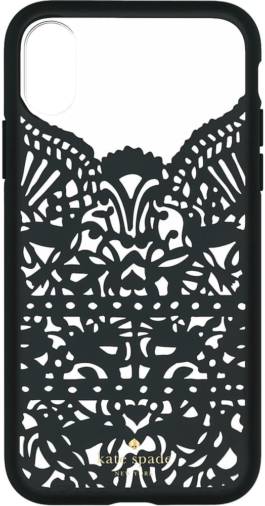 case for apple iphone x and xs - clear/lace hummingbird black case for apple iphone x and xs - clear/lace hummingbird black