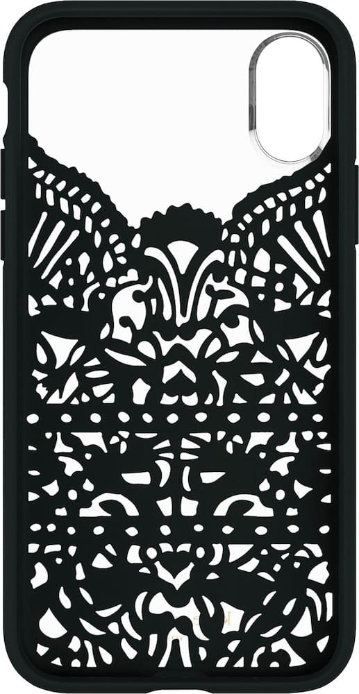 case for apple iphone x and xs - clear/lace hummingbird black case for apple iphone x and xs - clear/lace hummingbird black