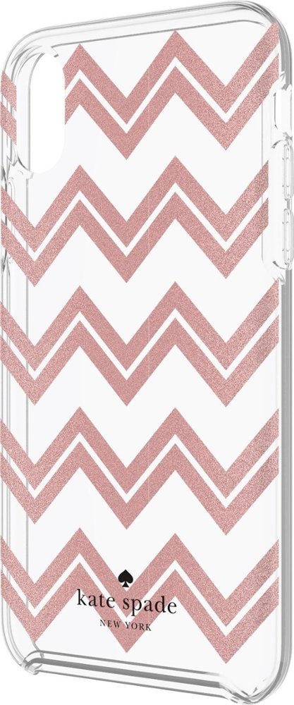 case for apple iphone x and xs - clear/chevron rose gold case for apple iphone x and xs - clear/chevron rose gold