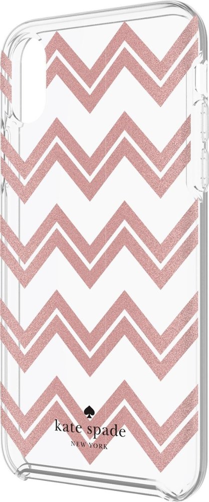 case for apple iphone x and xs - clear/chevron rose gold