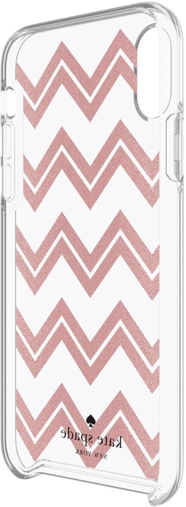 case for apple iphone x and xs - clear/chevron rose gold case for apple iphone x and xs - clear/chevron rose gold