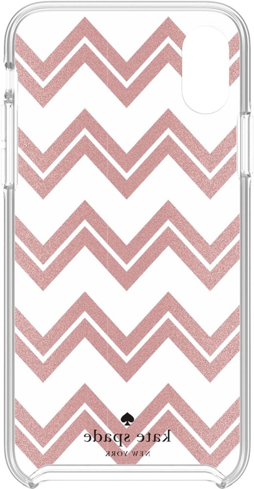 case for apple iphone x and xs - clear/chevron rose gold case for apple iphone x and xs - clear/chevron rose gold