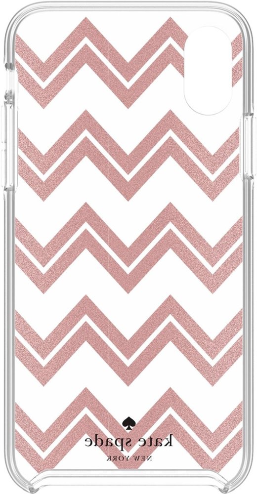 case for apple iphone x and xs - clear/chevron rose gold