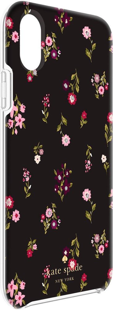 case for apple iphone x and xs - black/gems/spriggy floral multi