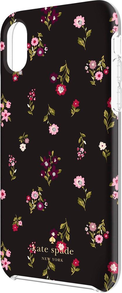 case for apple iphone x and xs - black/gems/spriggy floral multi