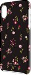 Front. kate spade new york - Case for Apple® iPhone® X and XS - Black/gems/spriggy floral multi.