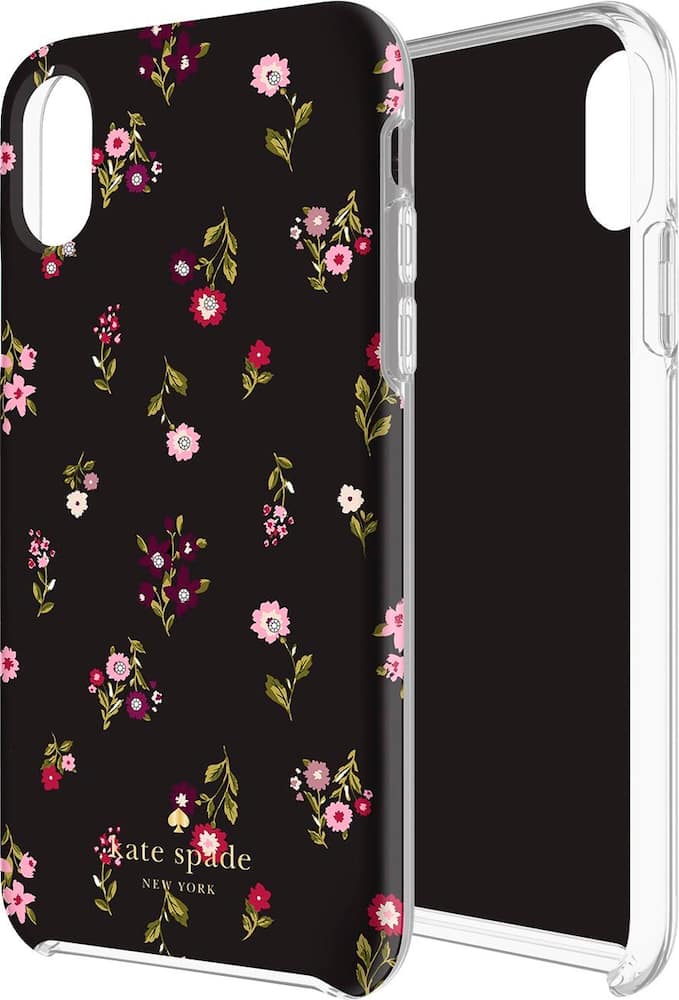 case for apple iphone x and xs - black/gems/spriggy floral multi