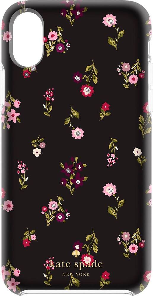 case for apple iphone x and xs - black/gems/spriggy floral multi