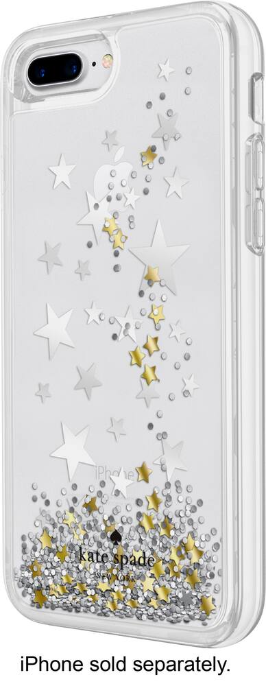 case for apple iphone 6 plus, 6s plus, 7 plus and 8 plus - stars silver foil/gold foil case for apple iphone 6 plus, 6s plus, 7 plus and 8 plus - stars silver foil/gold foil