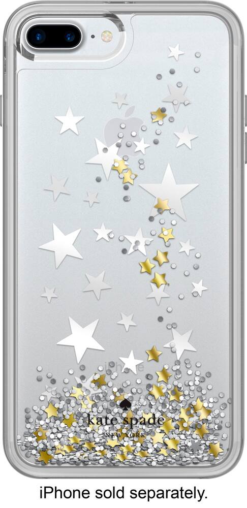 case for apple iphone 6 plus, 6s plus, 7 plus and 8 plus - stars silver foil/gold foil case for apple iphone 6 plus, 6s plus, 7 plus and 8 plus - stars silver foil/gold foil