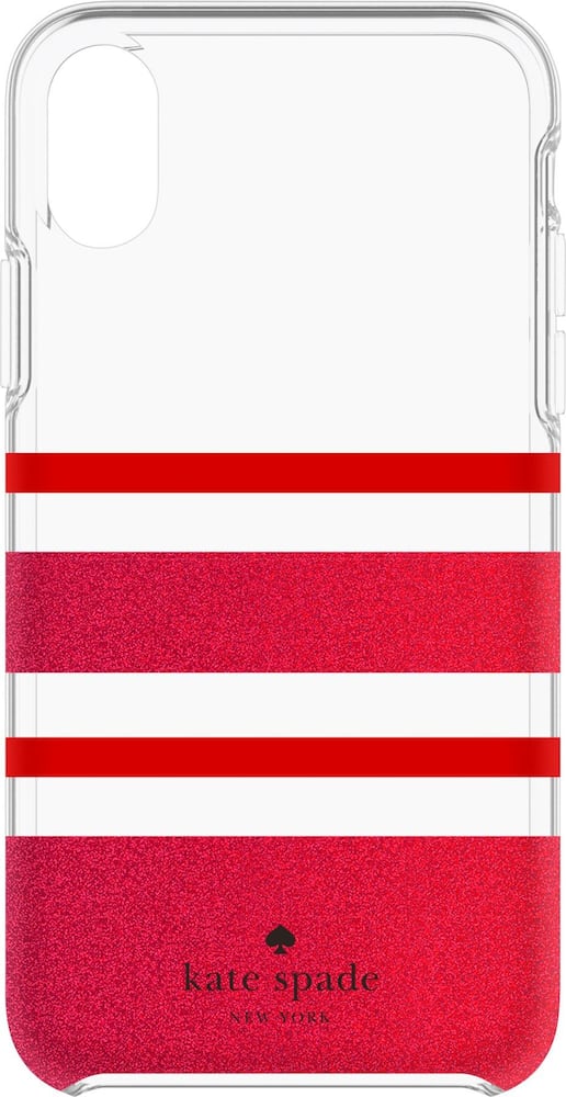 case for apple iphone x and xs - glitter red/charlotte stripe red