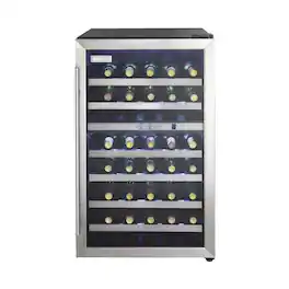 Danby - Designer 38-Bottle Wine Cooler - Black/Stainless Steel