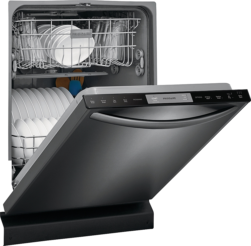 Frigidaire 24" Built-In Dishwasher Black stainless steel FFID2426TD Best Buy Stainless Steel Dishwasher