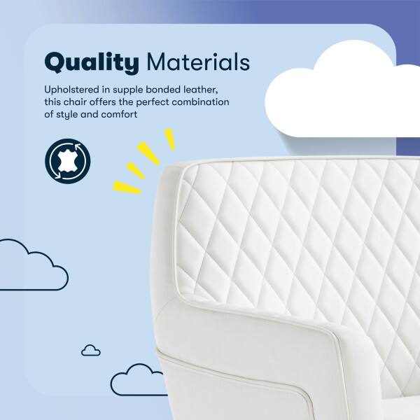 Quality Materials  
Upholstered in supple bonded leather, this chair offers the perfect combination of style and comfort.