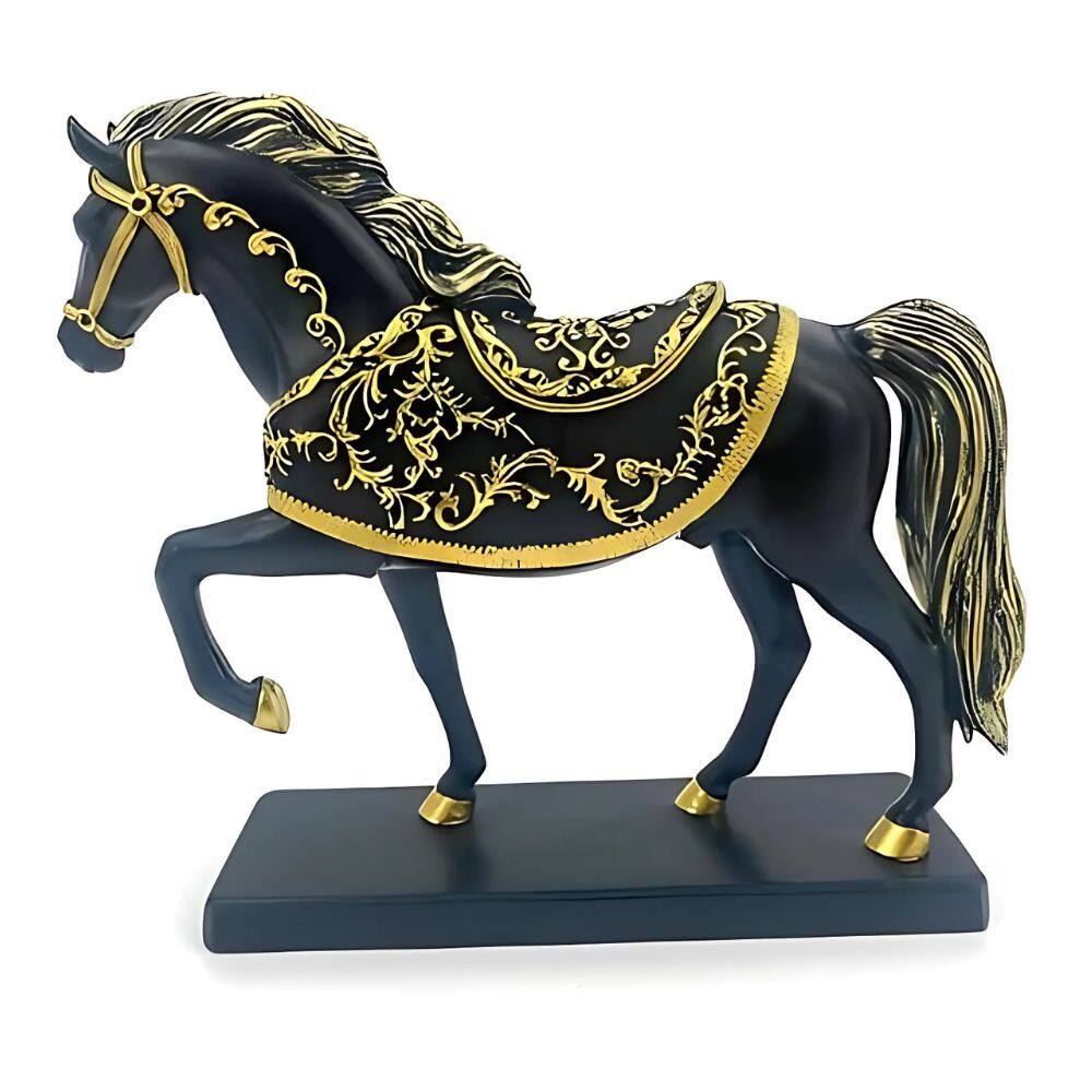 FC Design - 9.5"W Horse with Royal Saddle Figurine Statue Office Desk Tabletop Home Decor Gift - Multi-Color