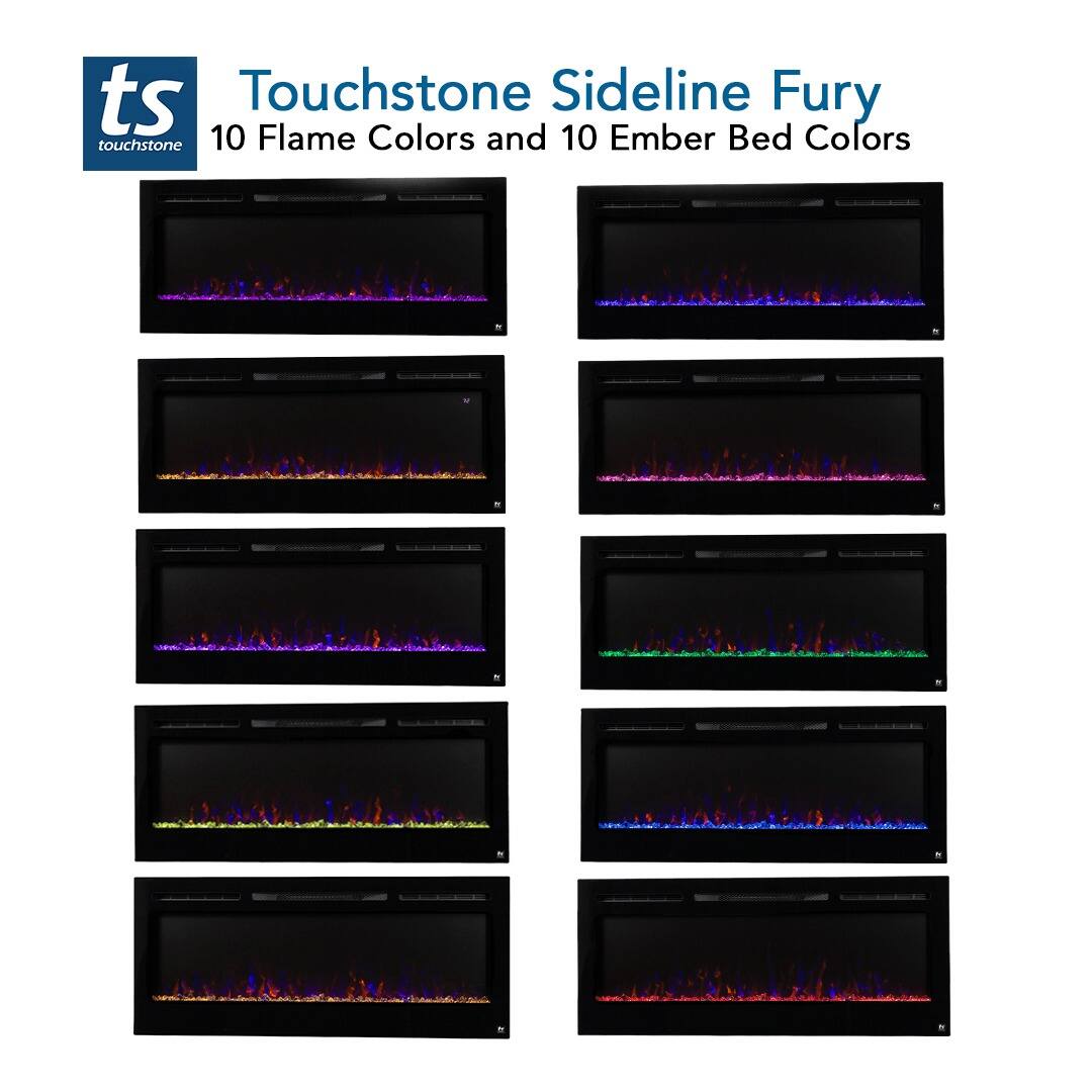 Touchstone Sideline Fury  
10 Flame Colors and 10 Ember Bed Colors