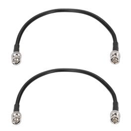 Unique Bargains - 6G-SDI BNC M/M 75 Ohm RG59 Coaxial Jumper Cable for Camera Surveillance, Supports HD-SDI/3G/6G-SDI/4K/8K, 2pcs - Black