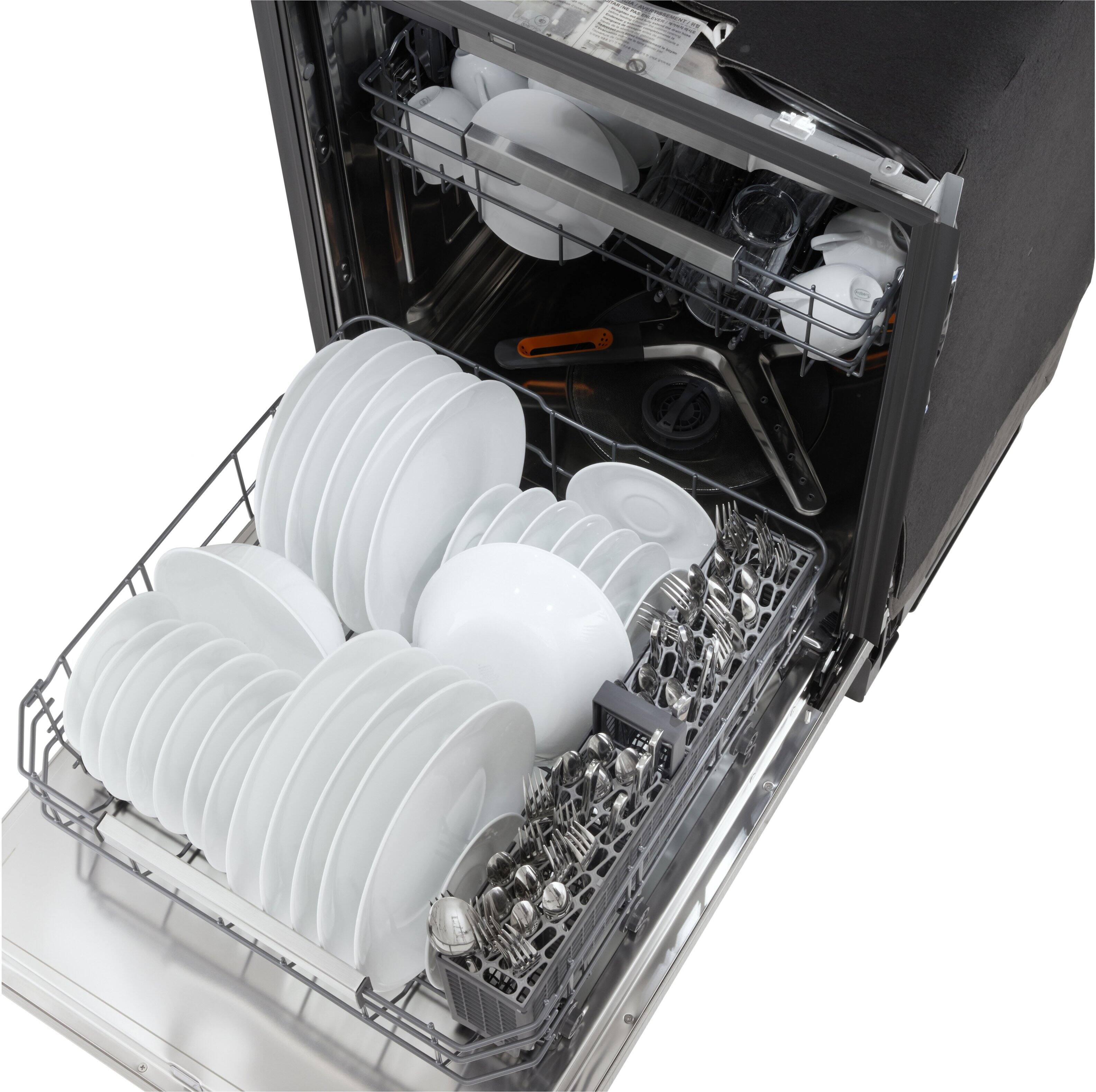 Alt View 19. LG - FlushFit 24" Top Control Smart Built-In Stainless Steel Tub Dishwasher with 3rd Rack, 1 Hour Wash & Dry Cycle and 44dBA - PrintProof Stainless Steel.