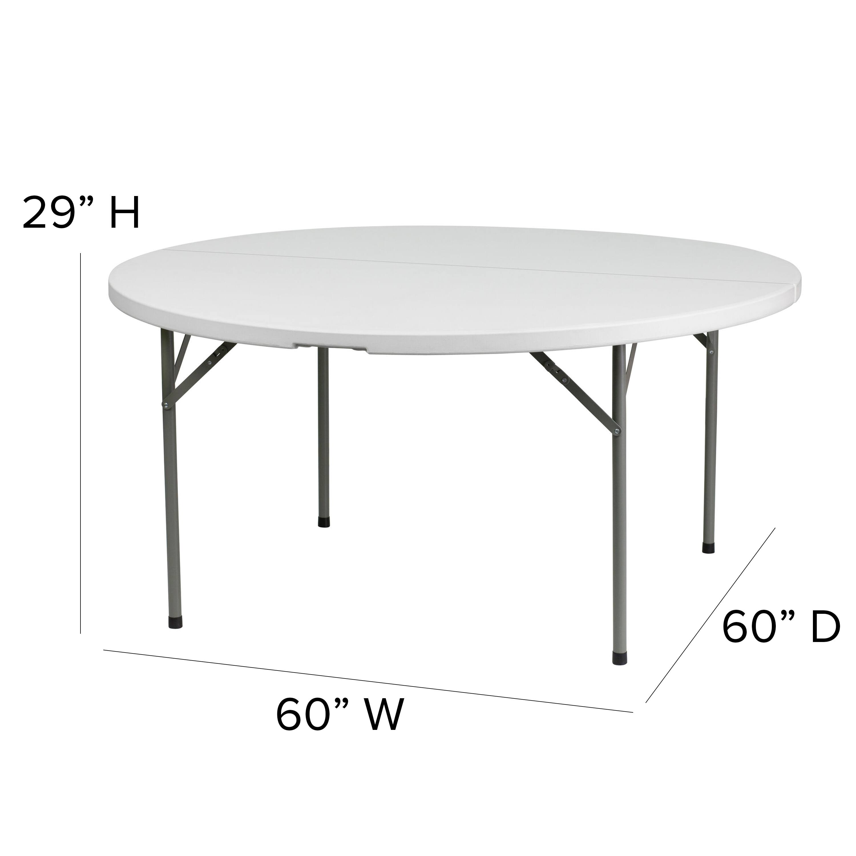 Alt View 12. Alamont Home - Elon 5-Foot Round Granite White Plastic Folding Table - Banquet / Event Folding Table - Granite White.