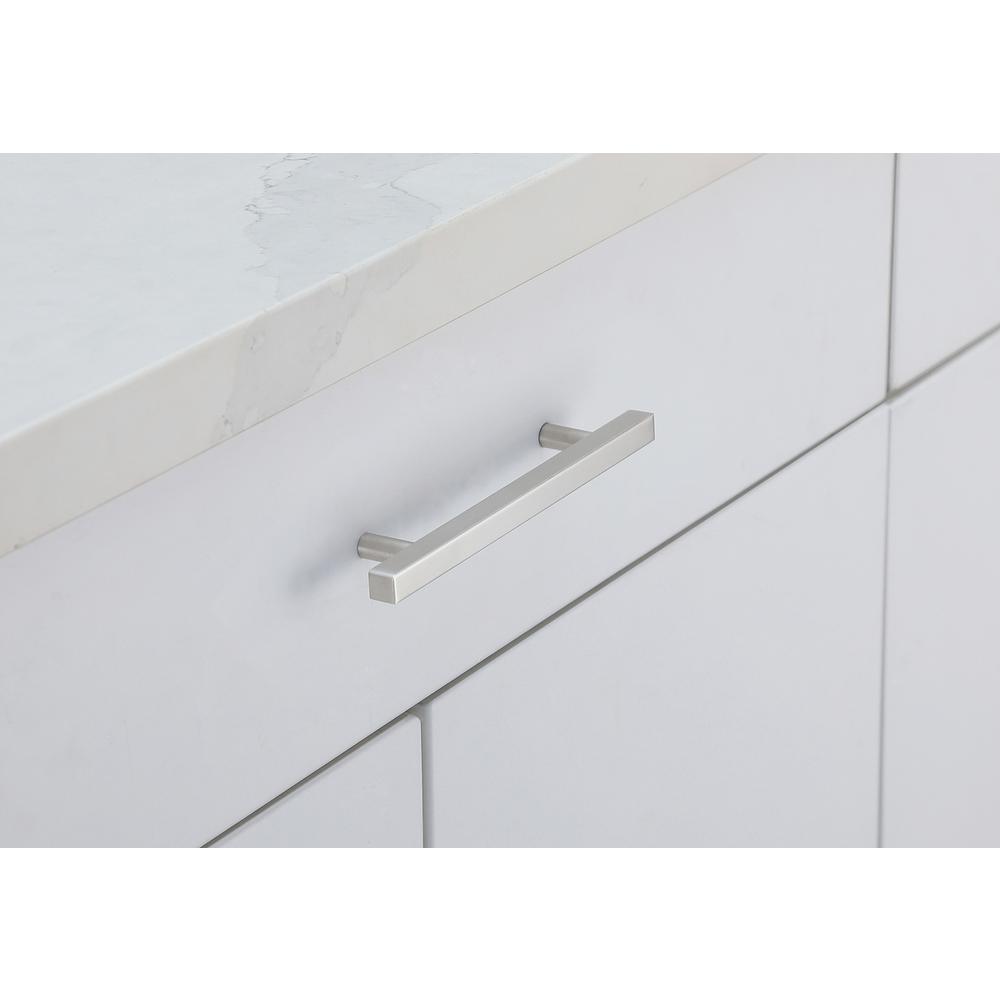 Alt View 3. Elegant Decor - Dior 5" Center to Center Brushed Nickel Bar Pull Multipack (set of 10) - Brushed Nickel.