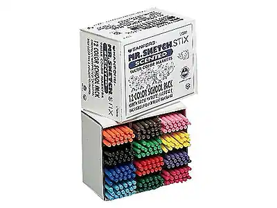 12 COLOR SCHOOL PACK  
MR. SKETCH STIX  
SCENTED  
YOUR COLOR MARKERS  
12 COLOR SCHOOL PACK  
12 COLOR MARKERS  
MICRO TIP