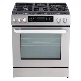 Rangaire - 30" Gas Range Self-cleaning Air Fry True Convection Oven Slide-in Stainless Steel RRG303GS - Stainless Steel