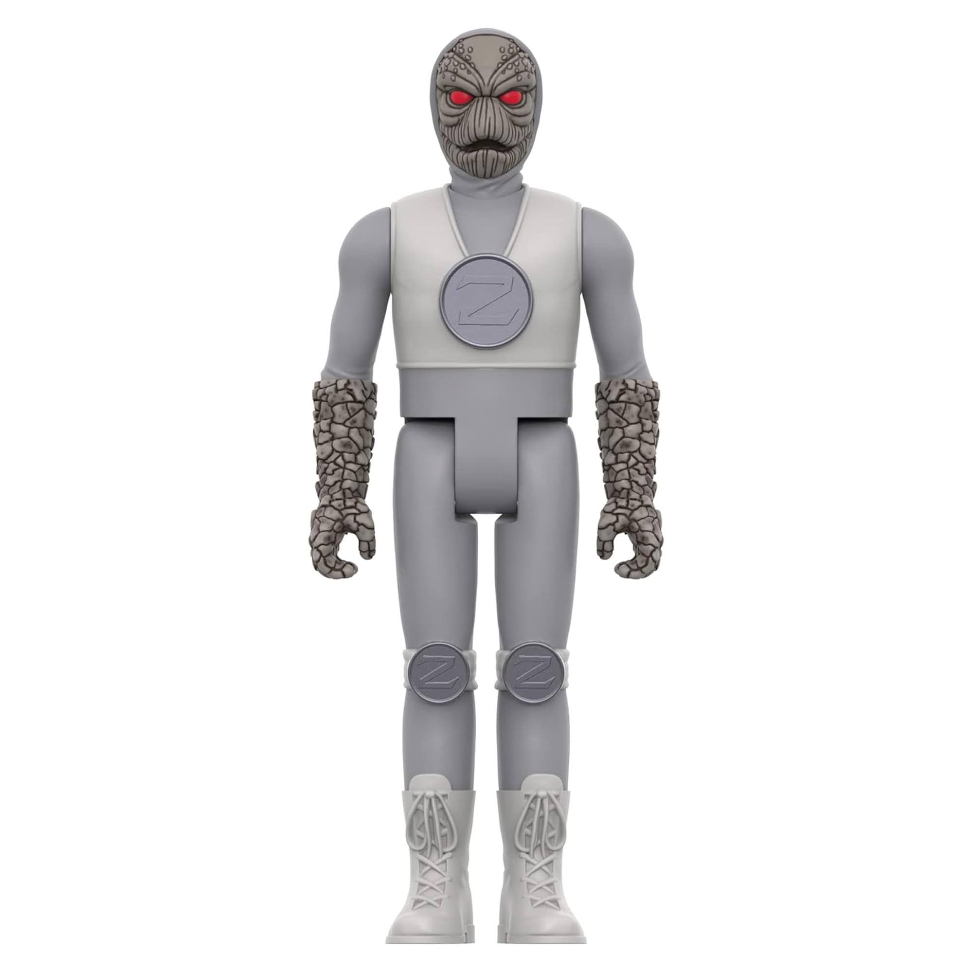 Front. Super7 - Power Rangers 3.75 Inch ReAction Figure | Z Putty - Grey.