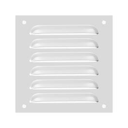 Unique Bargains - 6"x6" Aluminum Vent Cover, Screen Air Grille Ventilation Cover HVAC Louvered Grill Built-in Mesh for Home - Silver