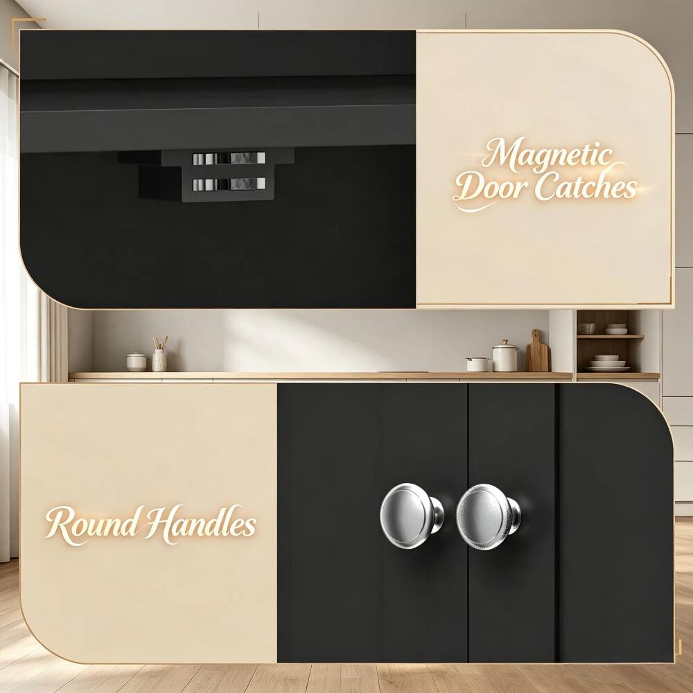 Magnetic Door Catches  
Round Handles