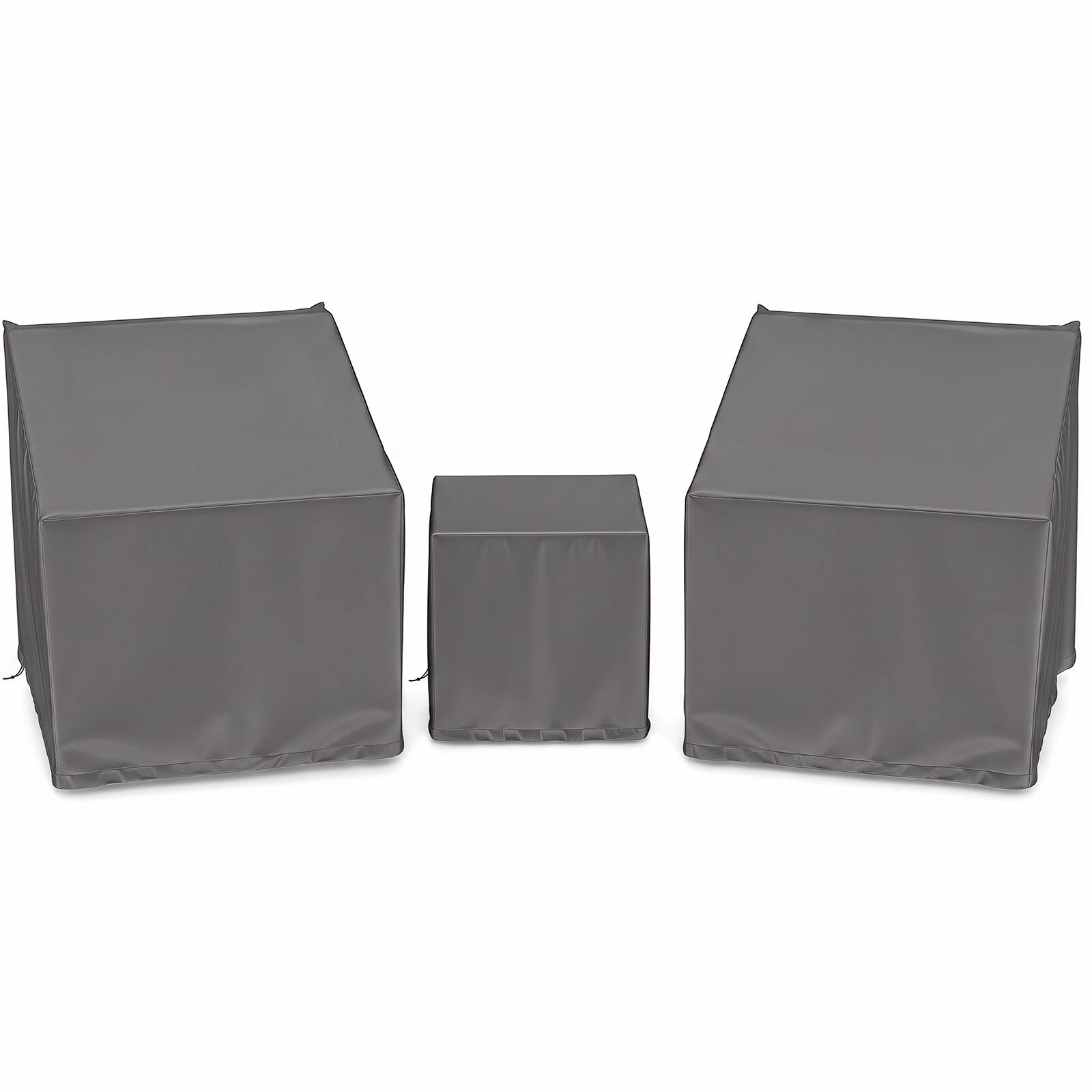 Costway - Patio Furniture Covers Waterproof Conversation Covers for 3 PCS Bistro Set - Gray price history on PriceWatchPro