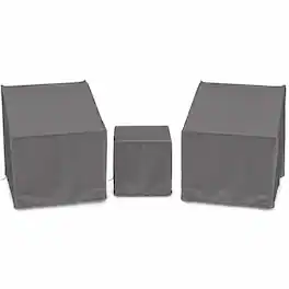 Costway - Patio Furniture Covers Waterproof Conversation Covers for 3 PCS Bistro Set - Gray