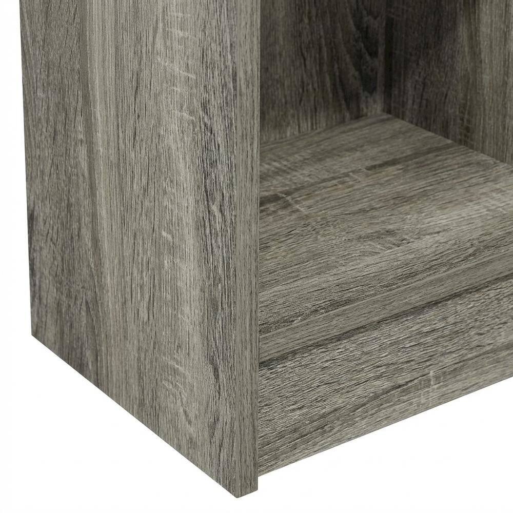 Alt View 3. FurniFact - Rustic French Oak 5-Tier Open Shelf Bookcase with Durable Wood Construction - French Oak.