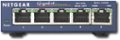 Front Zoom. NETGEAR - 5-Port 10/100/1000 Gigabit Ethernet Unmanaged Switch - Blue.