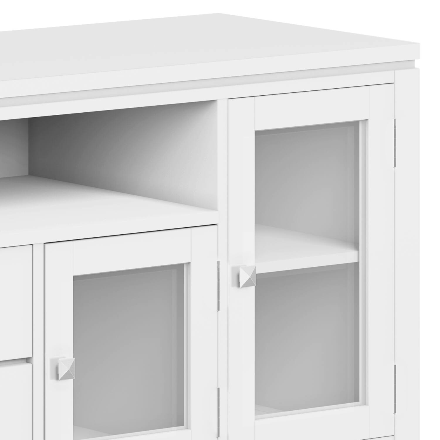 Alt View 9. Simpli Home - Cosmopolitan 72 inch Wide TV Media Stand - White.