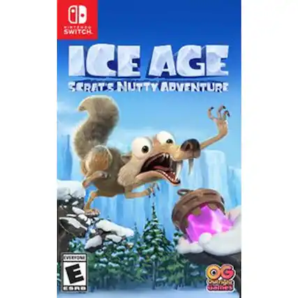 Sure, here is the corrected text:
**Nintendo Switch**
**ICE AGE**
**SCRET'S NUTTY ADVENTURE**
**EVERYONE**
**E**
**ESRB**
**OG Outright Games** - E (Everyone)
