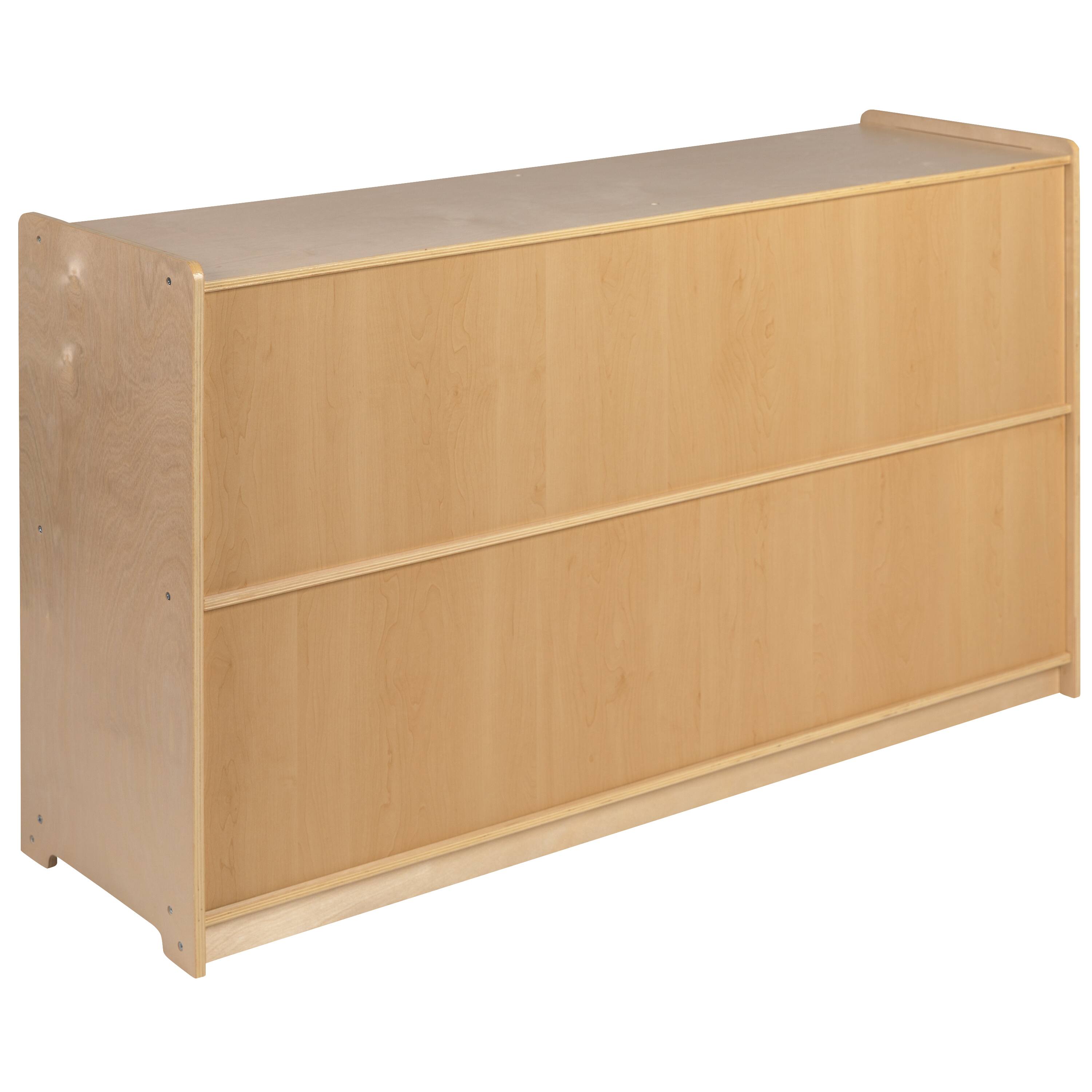 Alt View 6. Emma + Oliver - Wooden School Classroom Storage Cabinet/Cubby for Commercial or Home Use - Natural.