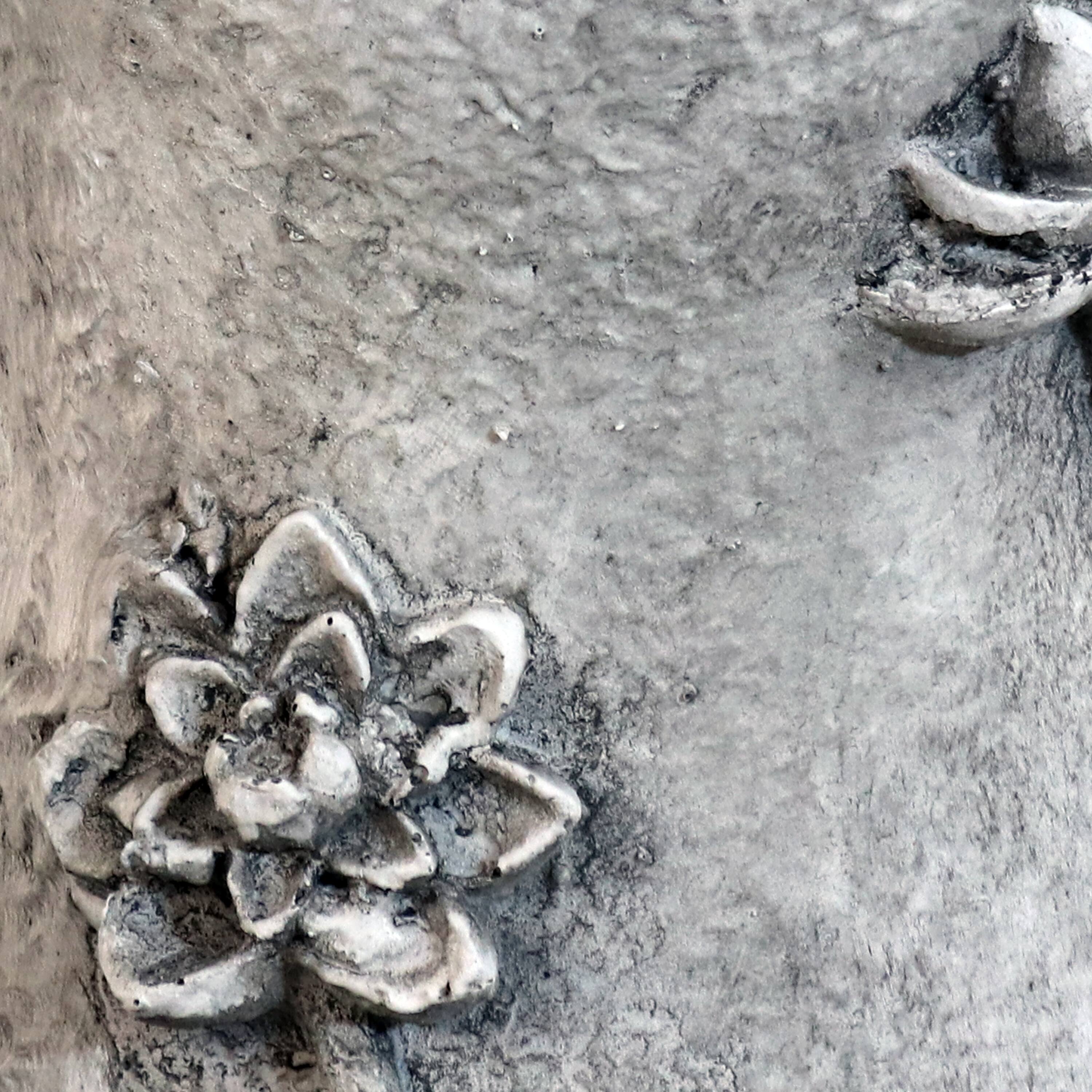 Alt View 5. Sunnydaze - Fairy Flower Solar Water Fountain with Battery Backup - 42 in - Light Grey.