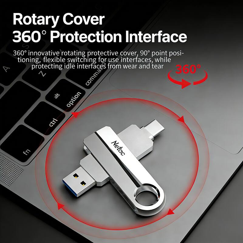 Rotary Cover 360° Protection Interface

360° innovative rotating protective cover, 90° point positioning, flexible switching for use interfaces, while protecting idle interfaces from wear and tear