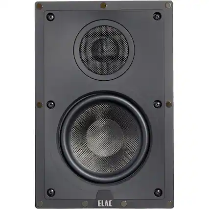 Front. ELAC - Debut 6-1/2" 120-Watt Passive 2-Way In-Wall Speaker (Each) - White.