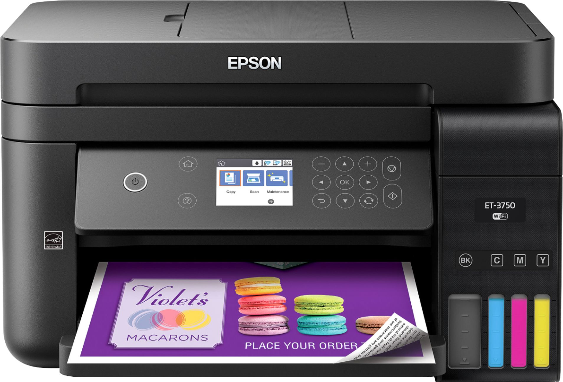 spontan Snazzy bar Epson WorkForce EcoTank ET-3750 Wireless All-in-One Printer ET 3750 - Best  Buy