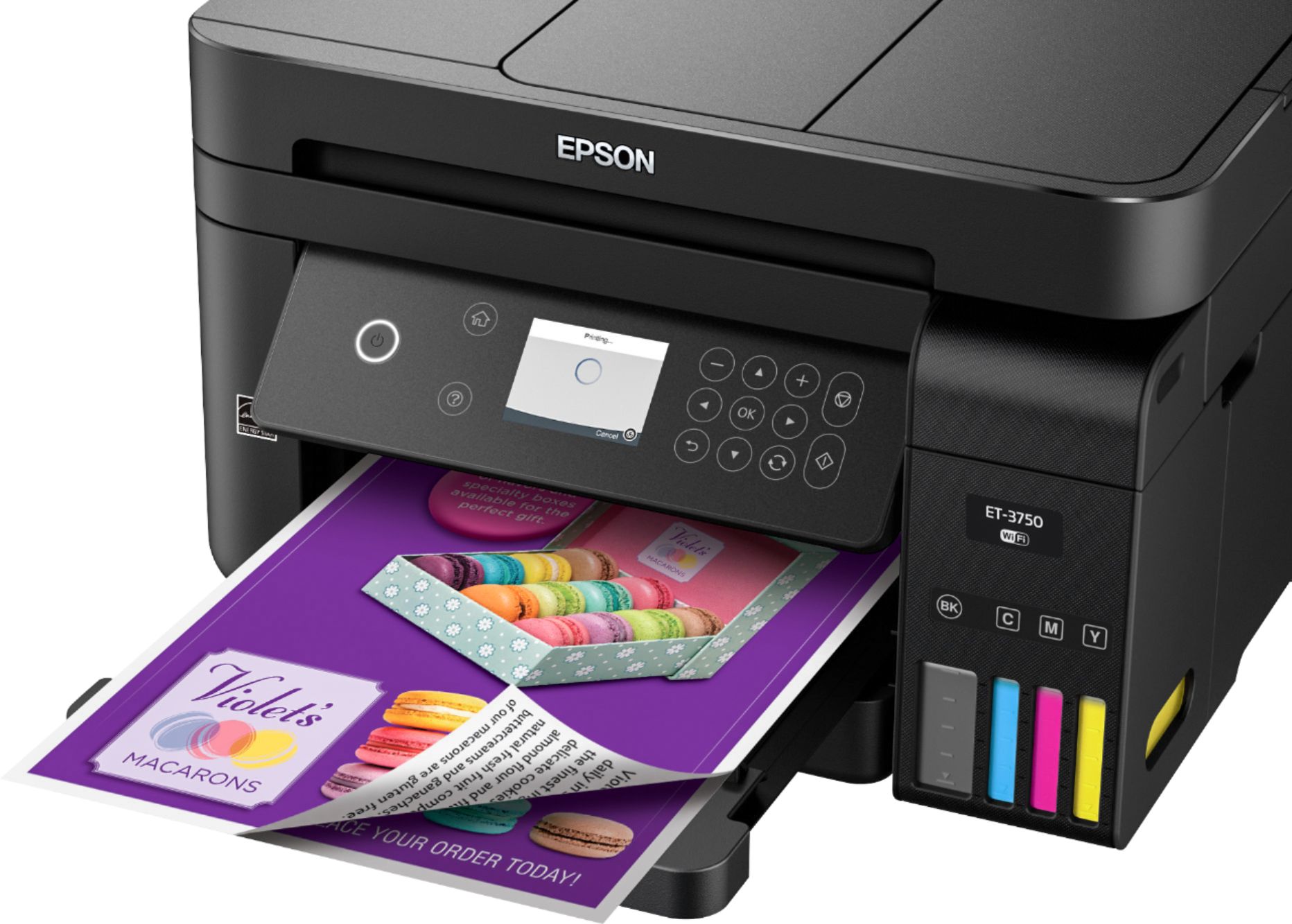 plus Reception Mockingbird Best Buy: Epson WorkForce EcoTank ET-3750 Wireless All-in-One Printer ET  3750