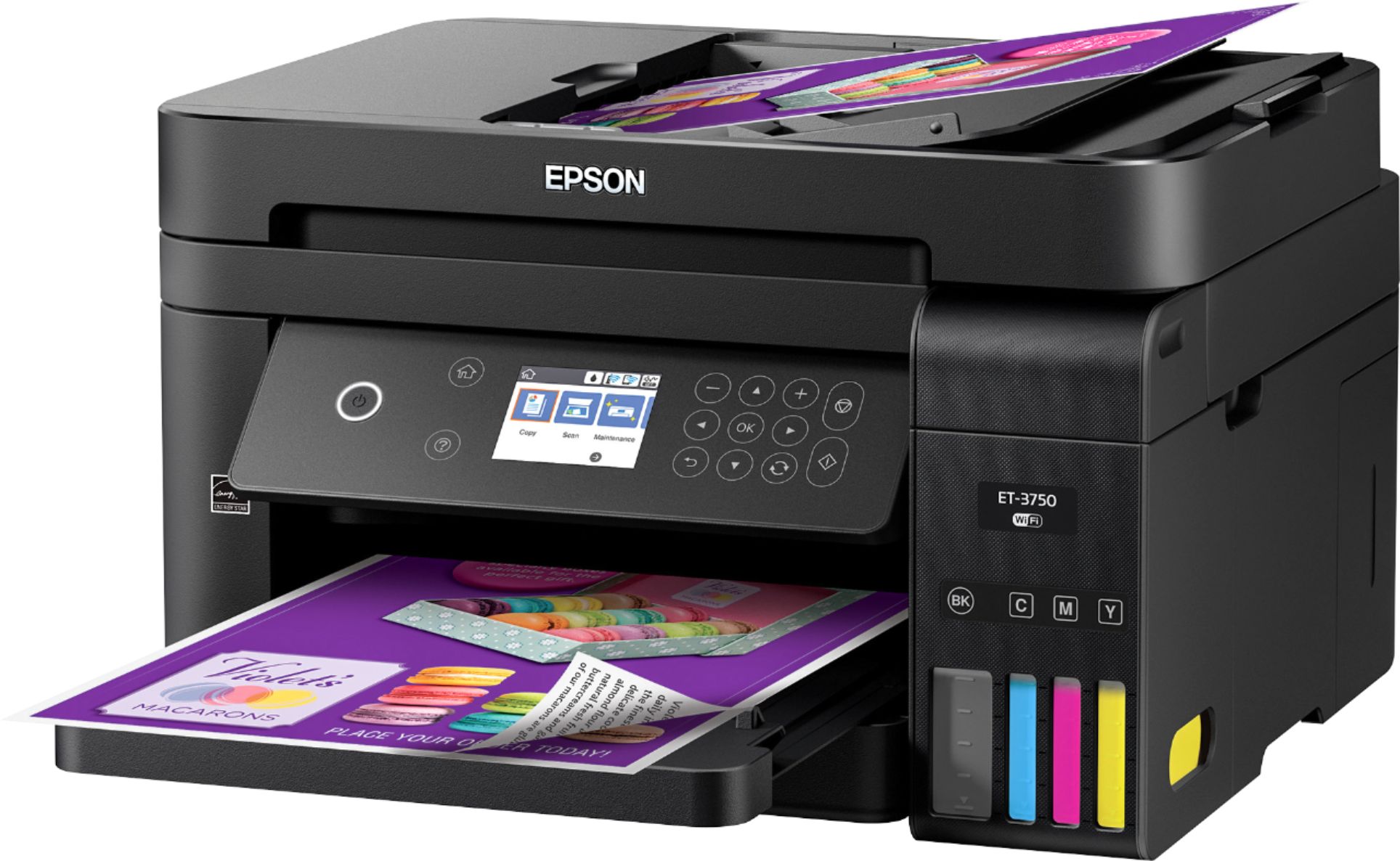 plus Reception Mockingbird Best Buy: Epson WorkForce EcoTank ET-3750 Wireless All-in-One Printer ET  3750